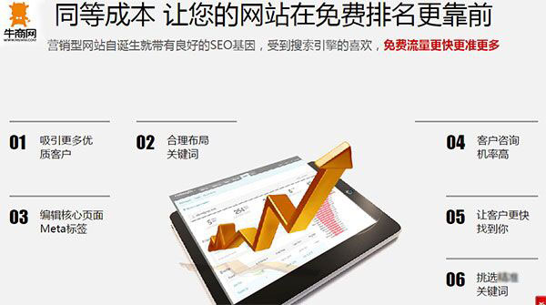 牛商網(wǎng)營(yíng)銷型網(wǎng)站利于seo優(yōu)化